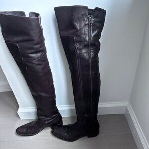 Women's Over-the-Knee Italian Leather Boots.  Tania Spinelli. Size 8